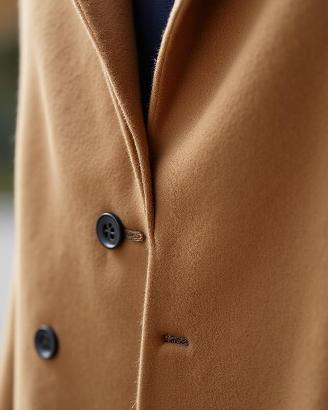 Overcoat color cammello taglio sartoriale